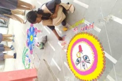 Rangoli making